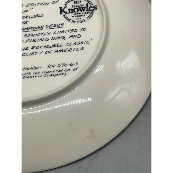 Norman Rockwell print on plate #10328Q Father's Help Knowles fine china READ - Picture 6 of 7